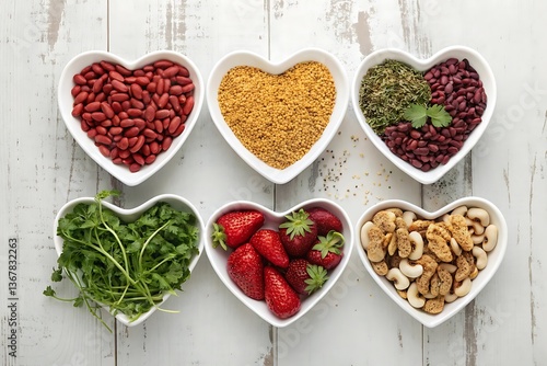 Heart Healthy Foods A Delicious and Nutritious Meal Plan Featuring Red Beans, Millet, Herbs, Strawberries, and More