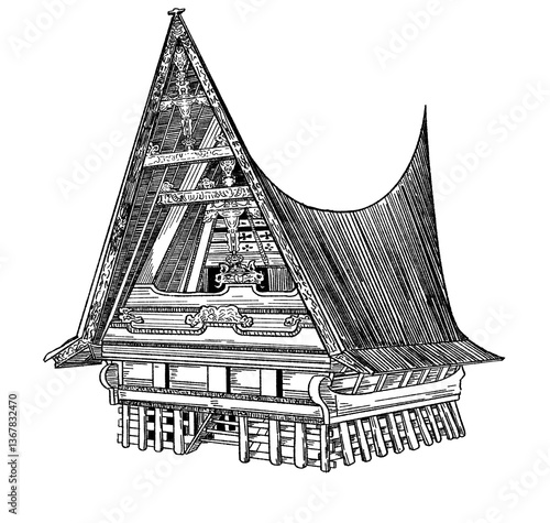 Tableau sur toile Rumah tradisional Batak