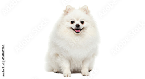 Quadro su tela Isolated Pomeranian Dog