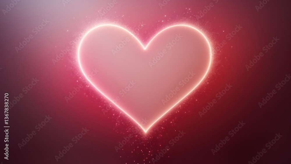 Glowing Heart Neon Background Glowing Heart Neon Background