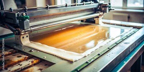 Minimalist Pad Printing Process: Ink Transfer on Clean Surface