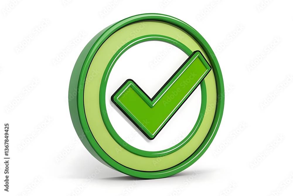 Green Checkmark Icon for Task Completion, Approval, and Verification Green Checkmark Icon for Task Completion, Approval, and Verification