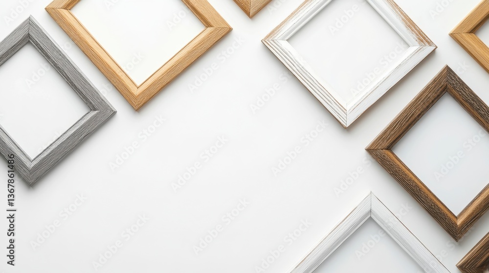 Fototapeta premium Various Wooden Picture Frames
