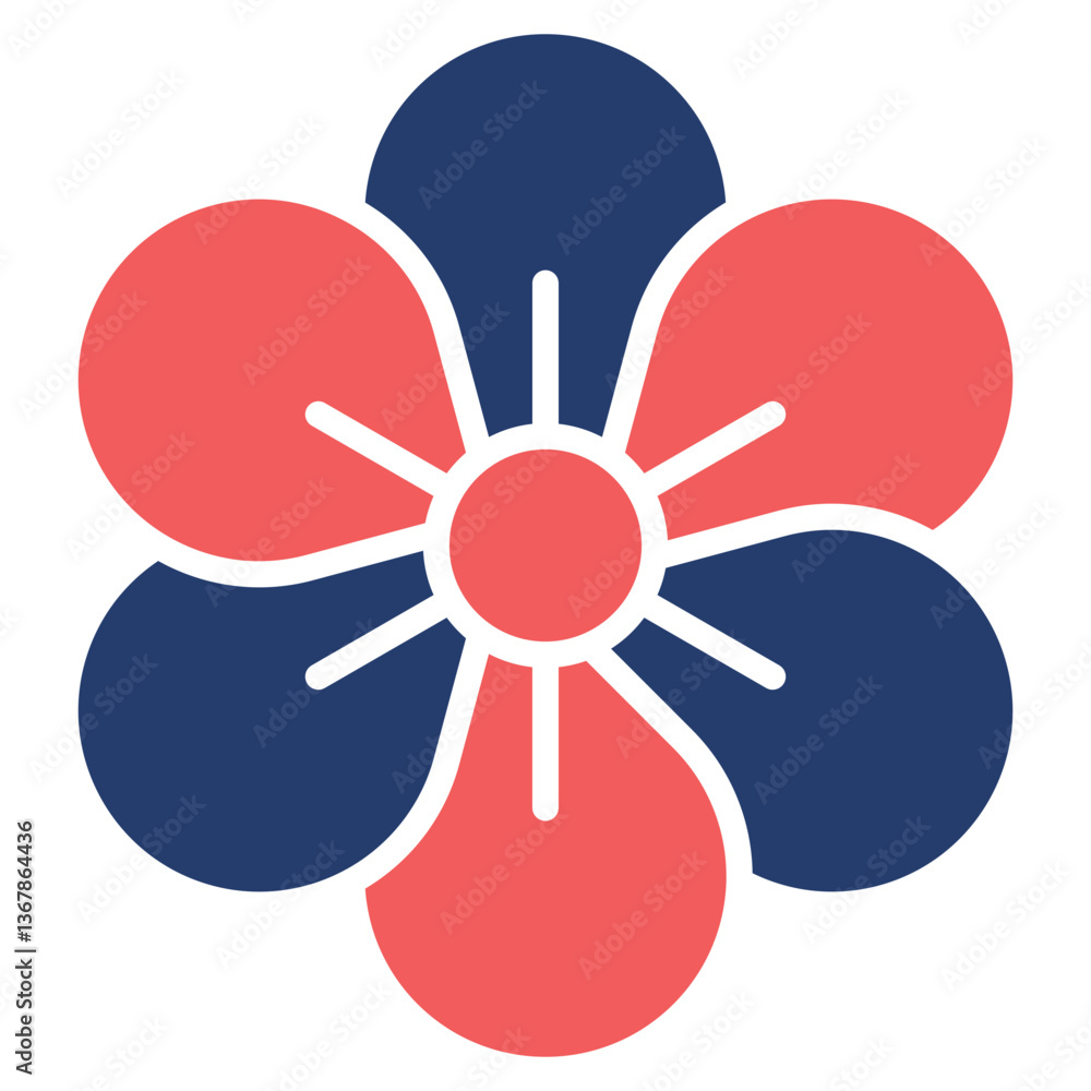 Flower mixed color icon Flower mixed color icon