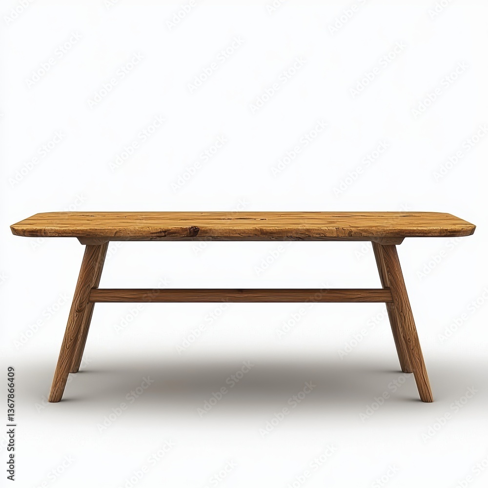 Fototapeta premium A Scandinavian style wooden table with tapered legs