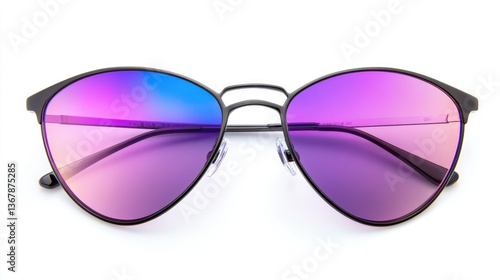 Timeless Black Sunglasses  A Classic Statement of Style on White Background