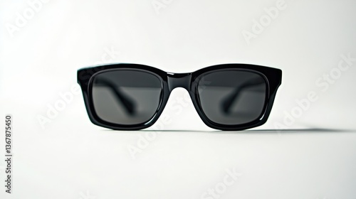 Timeless Black Sunglasses  A Classic Statement of Style on White Background