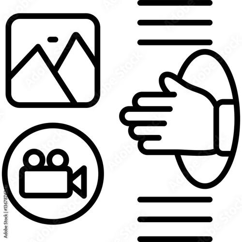 Interactivity Icon Vector Element