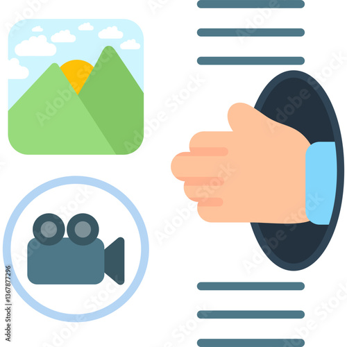 Interactivity Icon Vector Element