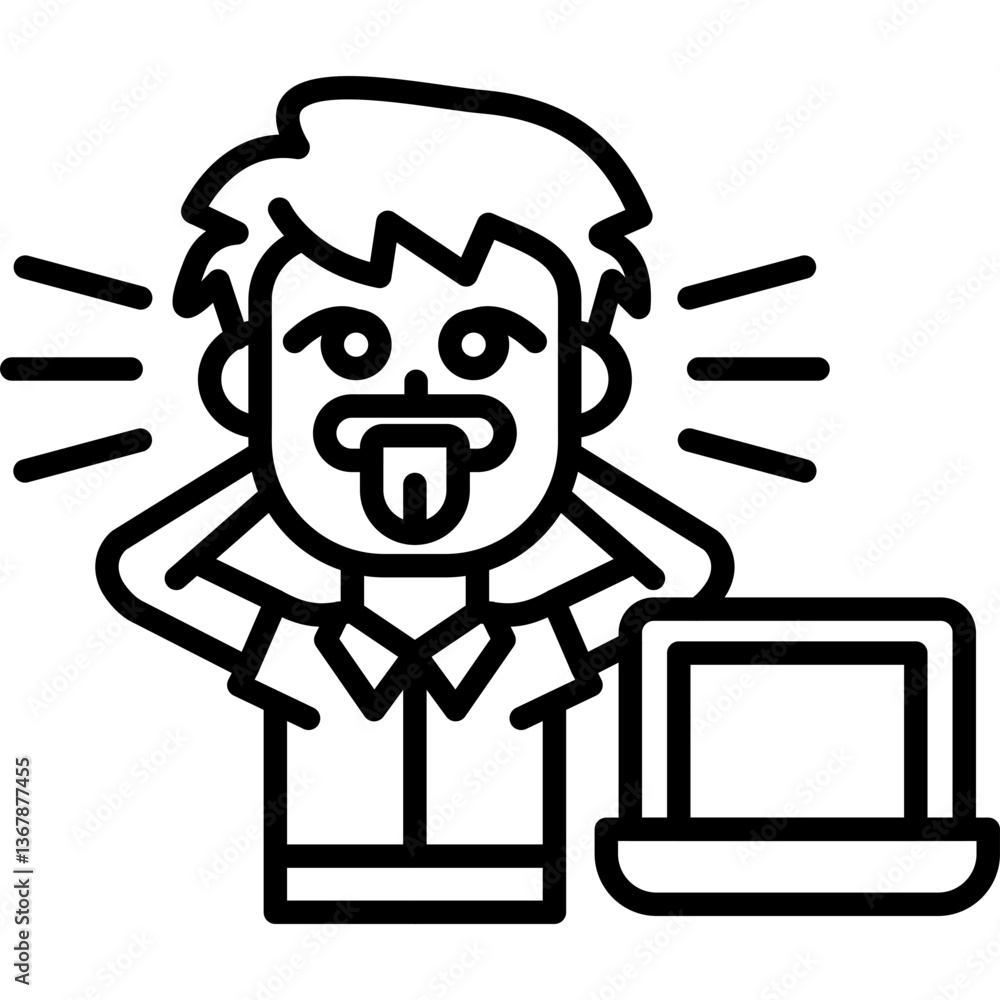 Stress Icon Vector Element Stress Icon Vector Element