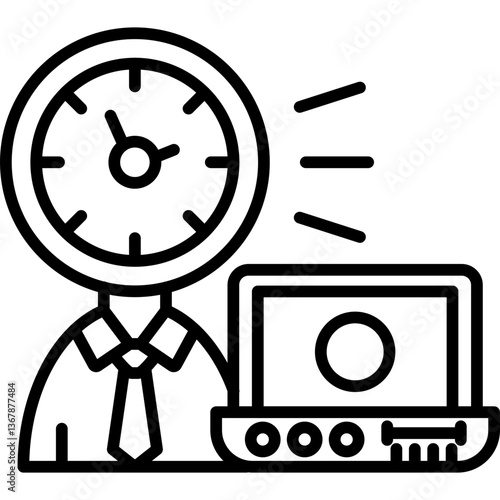 Hard Work Icon Vector Element