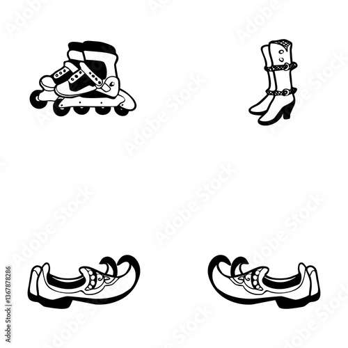 Combine the sporty style of roller skates with the elegance of fashion boots for a different look.