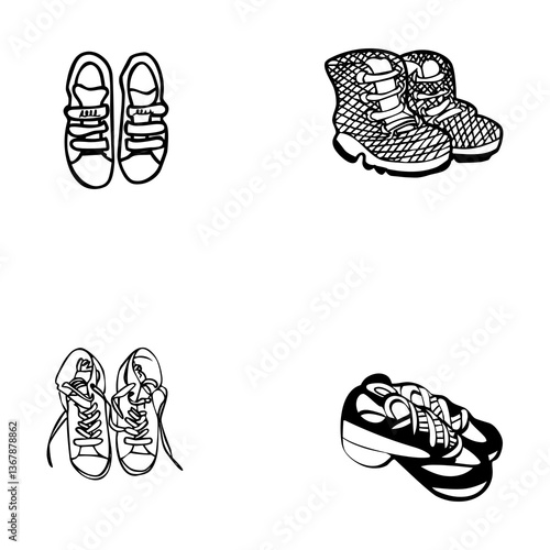 Shoes and sandals designed for children and adults, prioritizing comfort and safety.