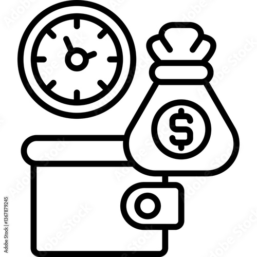 Loan Time Icon Vector Element
