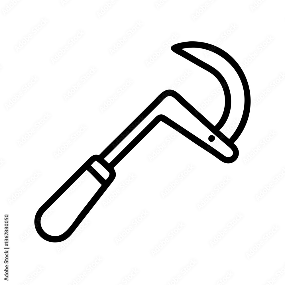 Fototapeta premium Garden Hoe Icon Illustrating Gardening Tool Design 