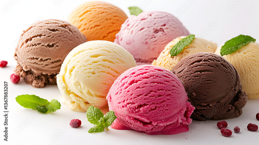 Various ice cream scoops Various ice cream scoops