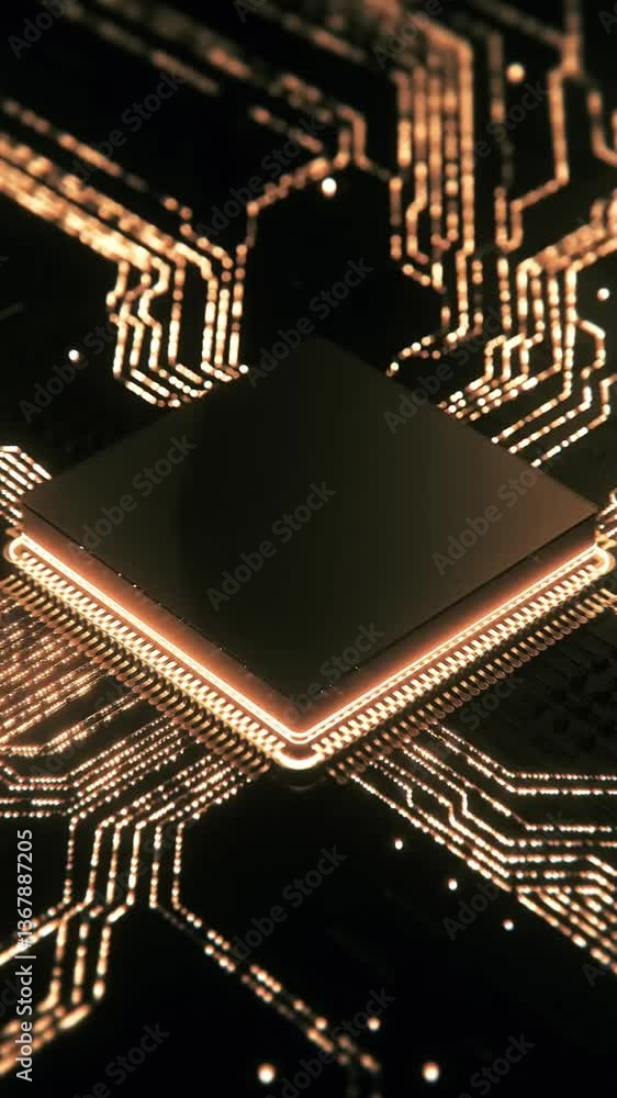 Advanced Mobile Microprocessor Chip Connecting with a Motherboard and ...