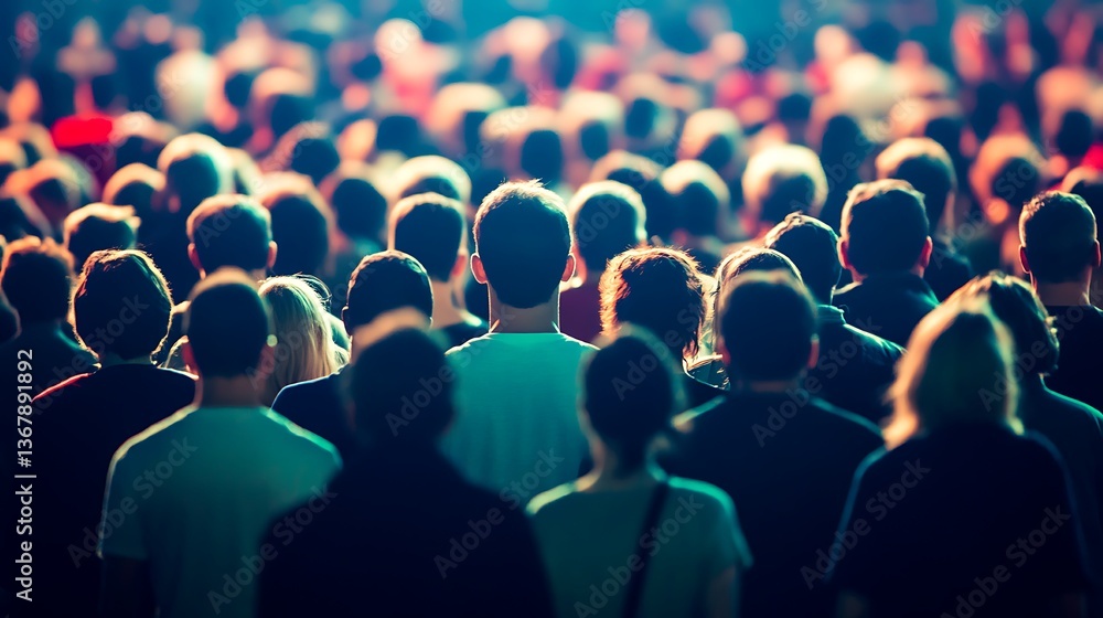 Obraz premium Large crowd at a concert or event