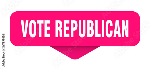 vote republican sticker. vote republican sign on transparent background