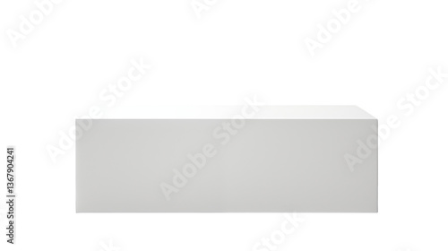 Wallpaper Mural White rectangular box product mockup for packaging design and presentation transparent background Torontodigital.ca