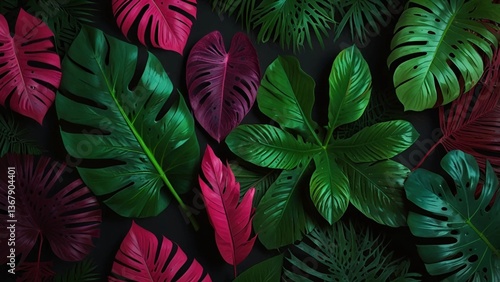 Wallpaper Mural Green leaf background Torontodigital.ca