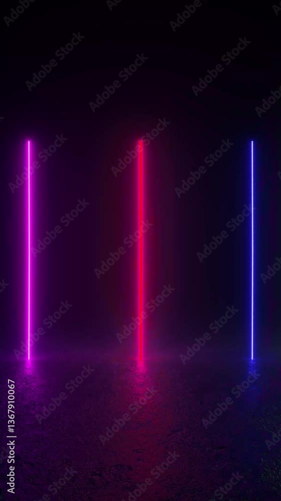 A row of neon lights glowing in a loop on a black background, creating a futuristic and sci-fi ambiance. 4K 3D Animation Loop Futuristic Sci Fi Lines A row of neon lights glowing in a loop on a black background, creating a futuristic and sci-fi ambiance. 4K 3D Animation Loop Futuristic Sci Fi Lines