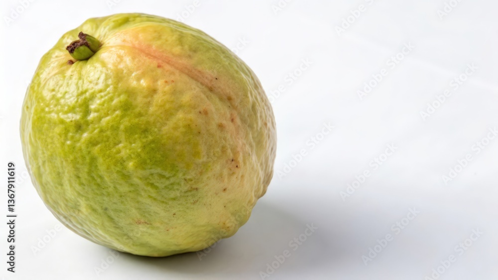 Close-up of Fresh Indian Guava Fruit on a White Background
Close-up of Fresh Indian Guava Fruit on a White Background