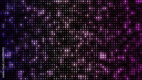Shimmering disco lights party background. Night club music video animation. LED spotted screen seamless looping motion glamour effect