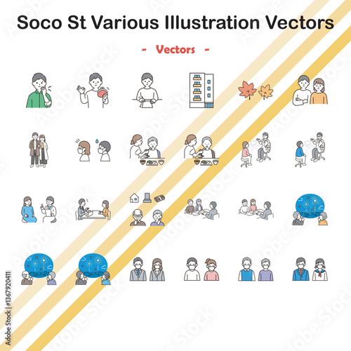 Soco St Various Illustration Vectors