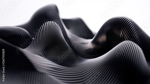 Abstract Black Wave Forms