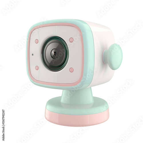 3D Webcam Illustration Isolated on Transparent Background