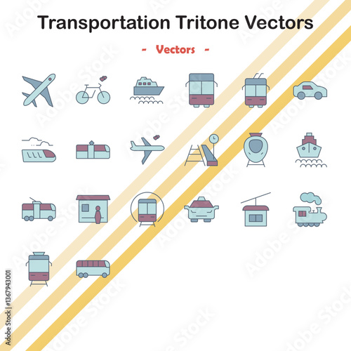 Transportation Tritone Vectors