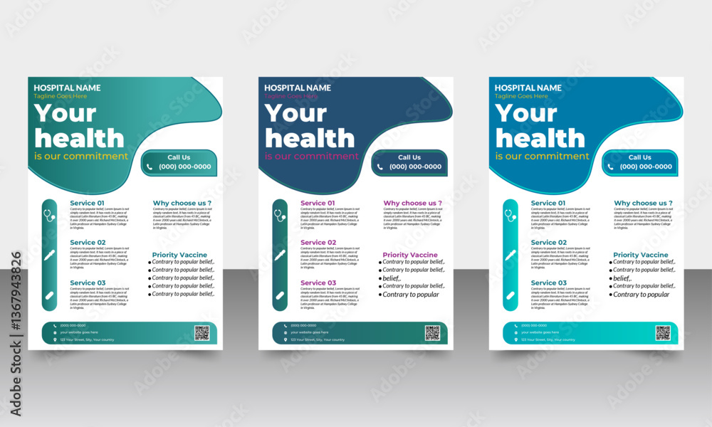 Modern Healthcare Flyer Template | Medical Brochure Design.
Modern Healthcare Flyer Template | Medical Brochure Design.