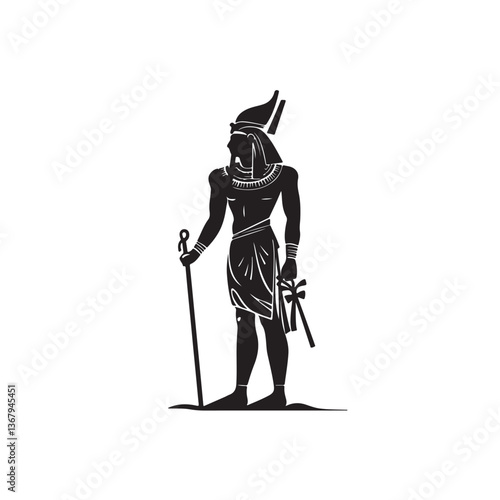 vector illustration of a king egypt