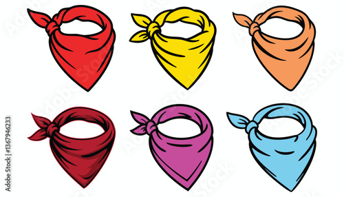 Colorful Bandanas in Various Hues for Design Inspiration