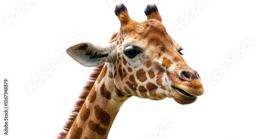 Photography Isolated Giraffe Face