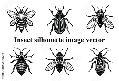 Insect Silhouette Bundle Insect Silhouette BundleVector Clipart for Digital Art