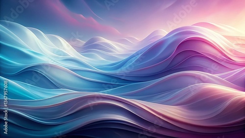 Pastel Wave Abstract Background: Soft Purple, Blue & Pink Fluid Texture