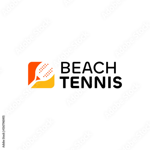 Logo template for beach tennis.	