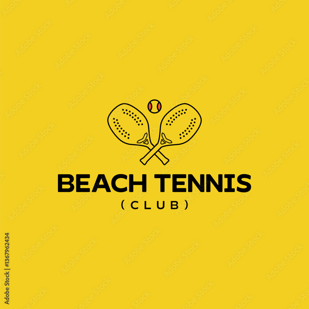 Fototapeta premium Logo template for beach tennis. 