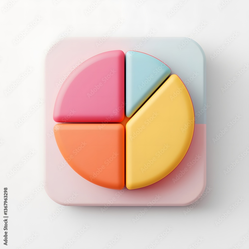 Obraz premium Creative pie chart infographic design business presentation digital graphics clean environment top-down viewpoint data visualization