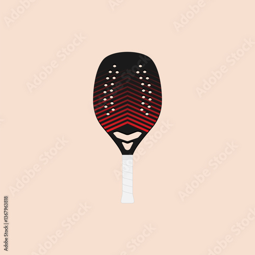 Simple beach tennis racket template.	

