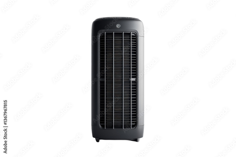 A sleek, powerful air purifier standing tall, promising clean, fresh air for a healthy home, in a minimalist studio shot against a bright white background. A sleek, powerful air purifier standing tall, promising clean, fresh air for a healthy home, in a minimalist studio shot against a bright white background.