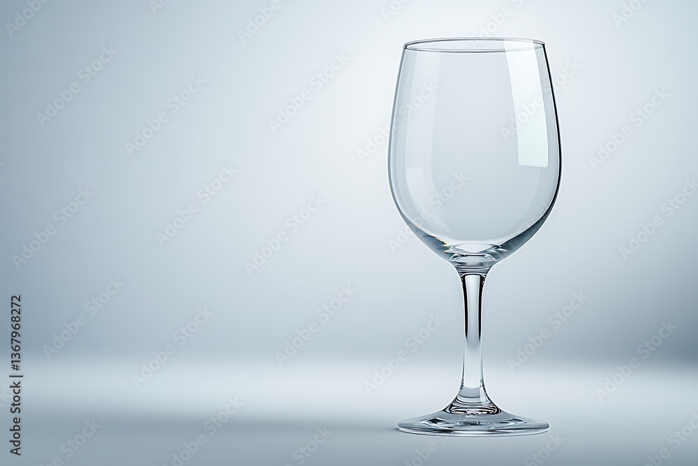Empty Wine Glass - Elegant and Simple Design Empty Wine Glass - Elegant and Simple Design