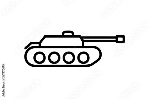 Tanque PNG vector, diseño simple Ícono, fondo blanco o canal alfa