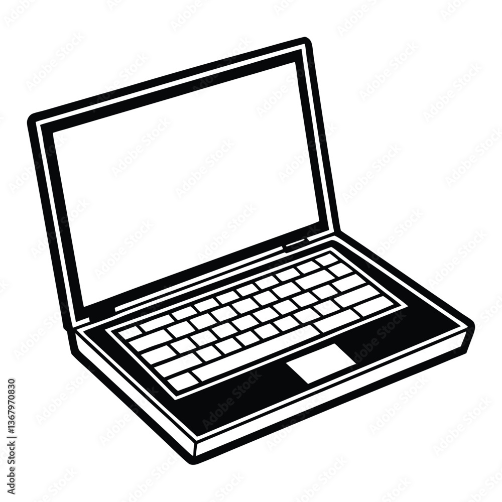 Laptop isolated on a white background Laptop isolated on a white background