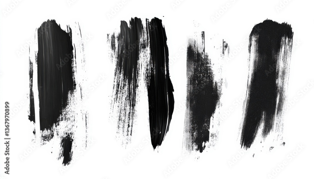 Abstract Black Ink Brush Strokes Texture Background Design Elements for Artistic Projects Abstract Black Ink Brush Strokes Texture Background Design Elements for Artistic Projects
