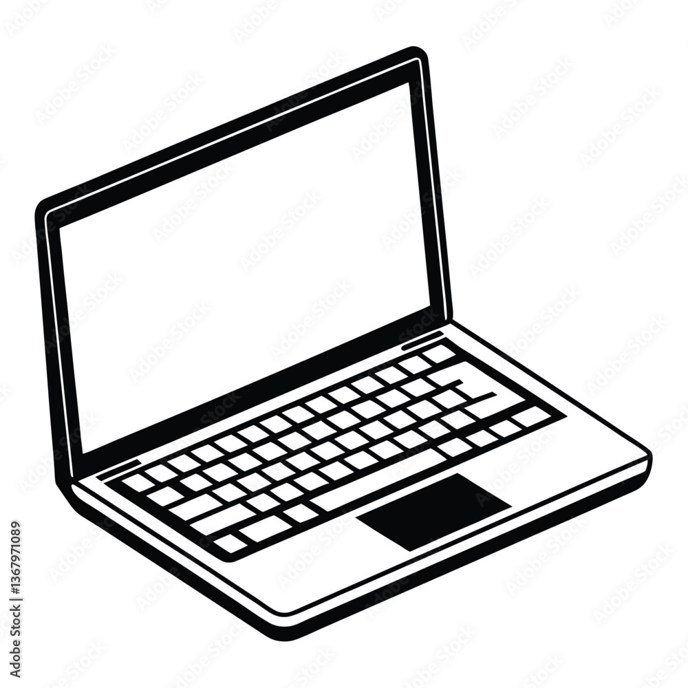 Laptop isolated on a white background Laptop isolated on a white background