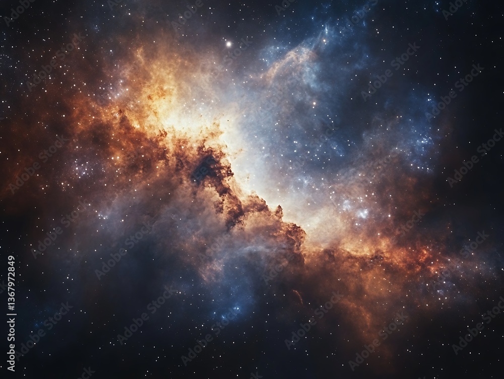 Fototapeta premium A beautiful rendering of a nebula filled with many bright stars