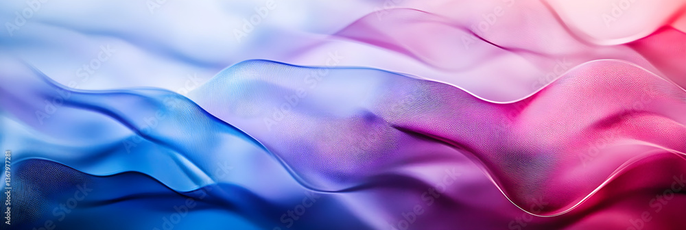 Obraz premium Futuristic Abstract 3D Waves – AI Digital Art.